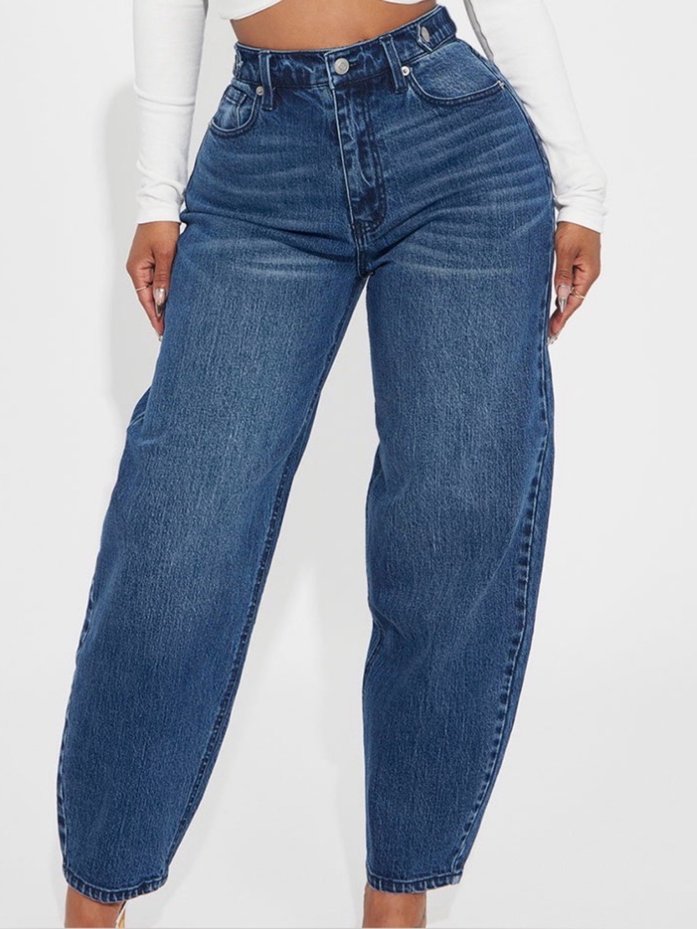 Fashion Nova Tapper Leg Adjustable Waist Jeans Sz 7